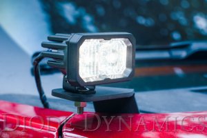 Ford Raptor LED Ditch Light Kit - Above the hood - Diode Dynamics - Pro SS3 with Amber Backlight - White - `15-`20 Ford Raptor LED Ditch Light Kit - Above the hood - Diode Dynamics - Pro SS3 with Amber Backlight - White - `15-`20